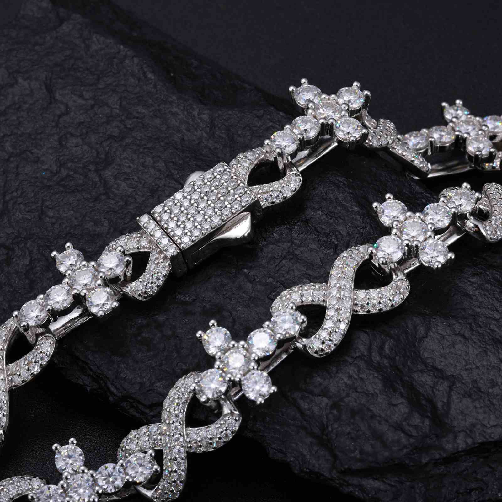 10mm Infinity Mixed Cross Bracelet