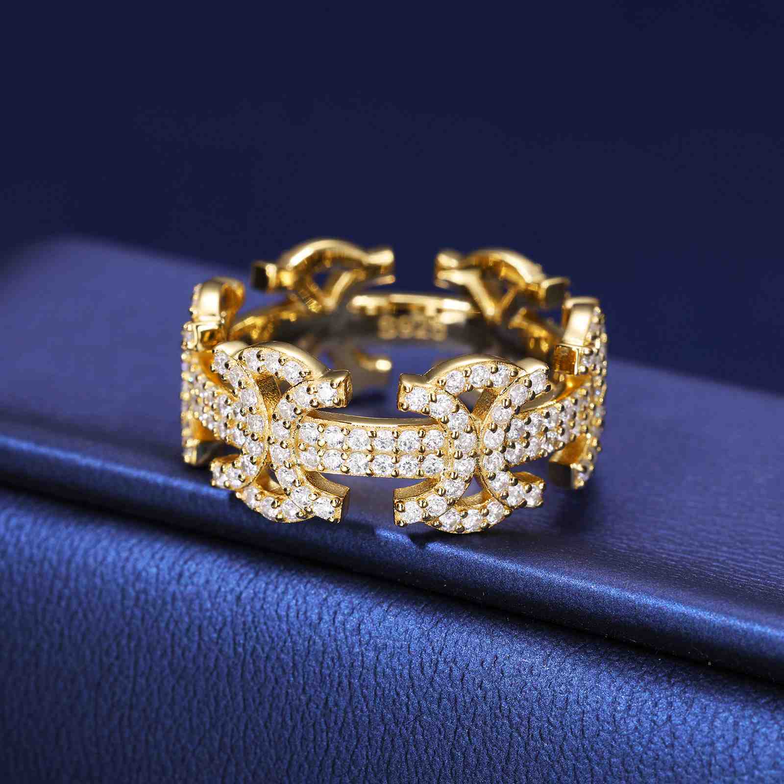Full Iced Out Byzantine Ring