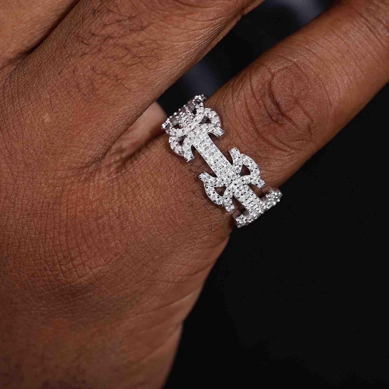 Full Iced Out Byzantine Ring