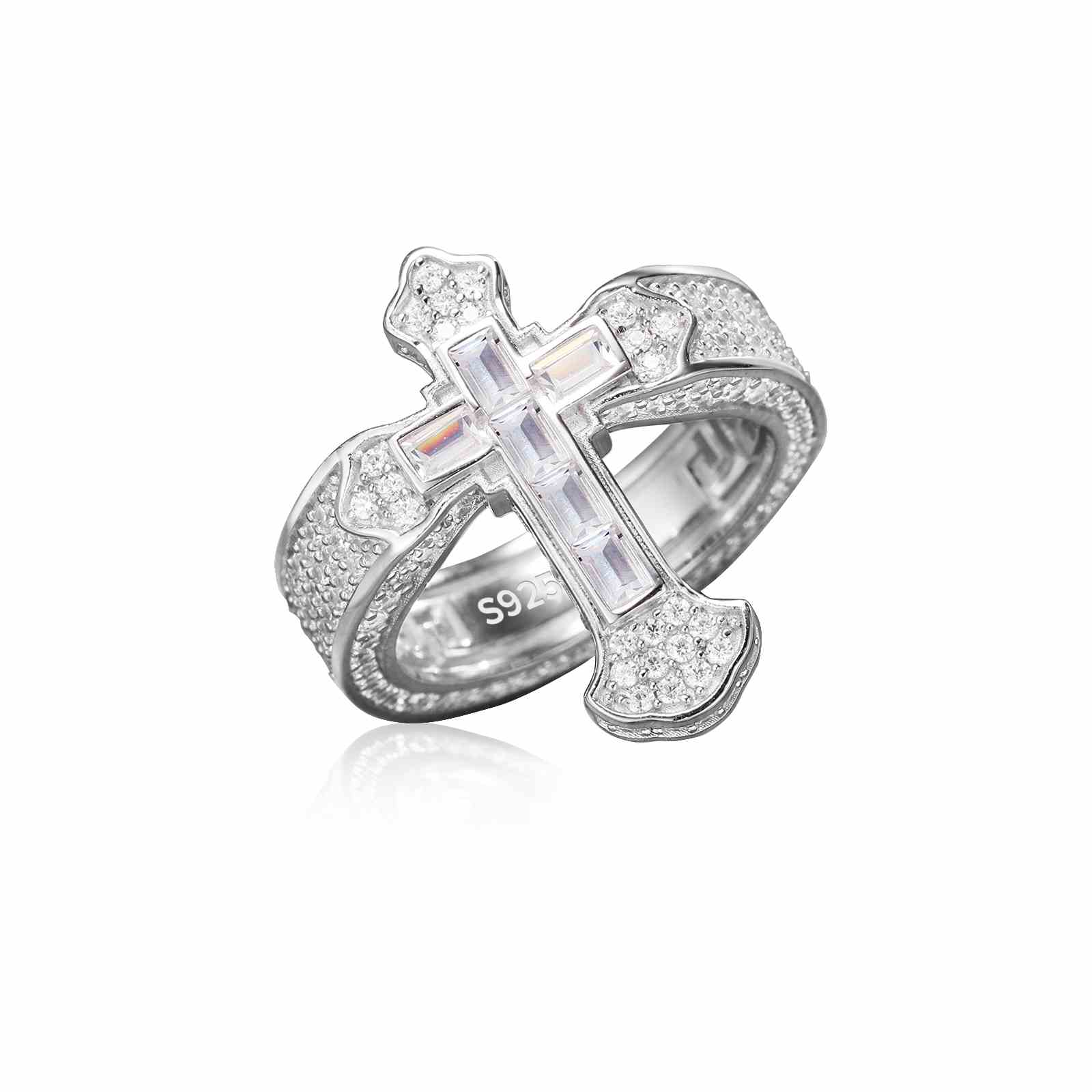 Baguette Iris Cross Ring