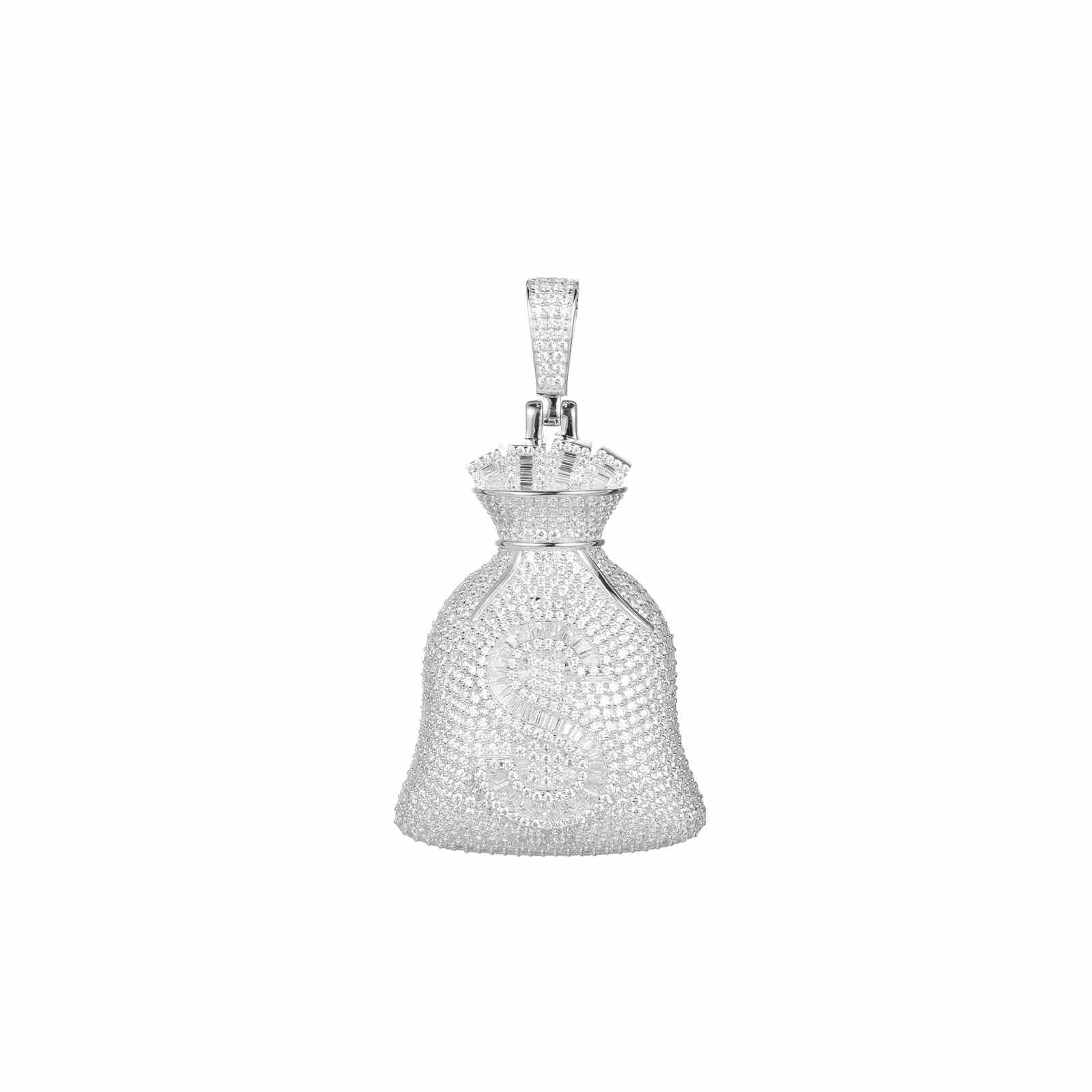 3 Sizes Baguette Dollar Money Bag Pendant