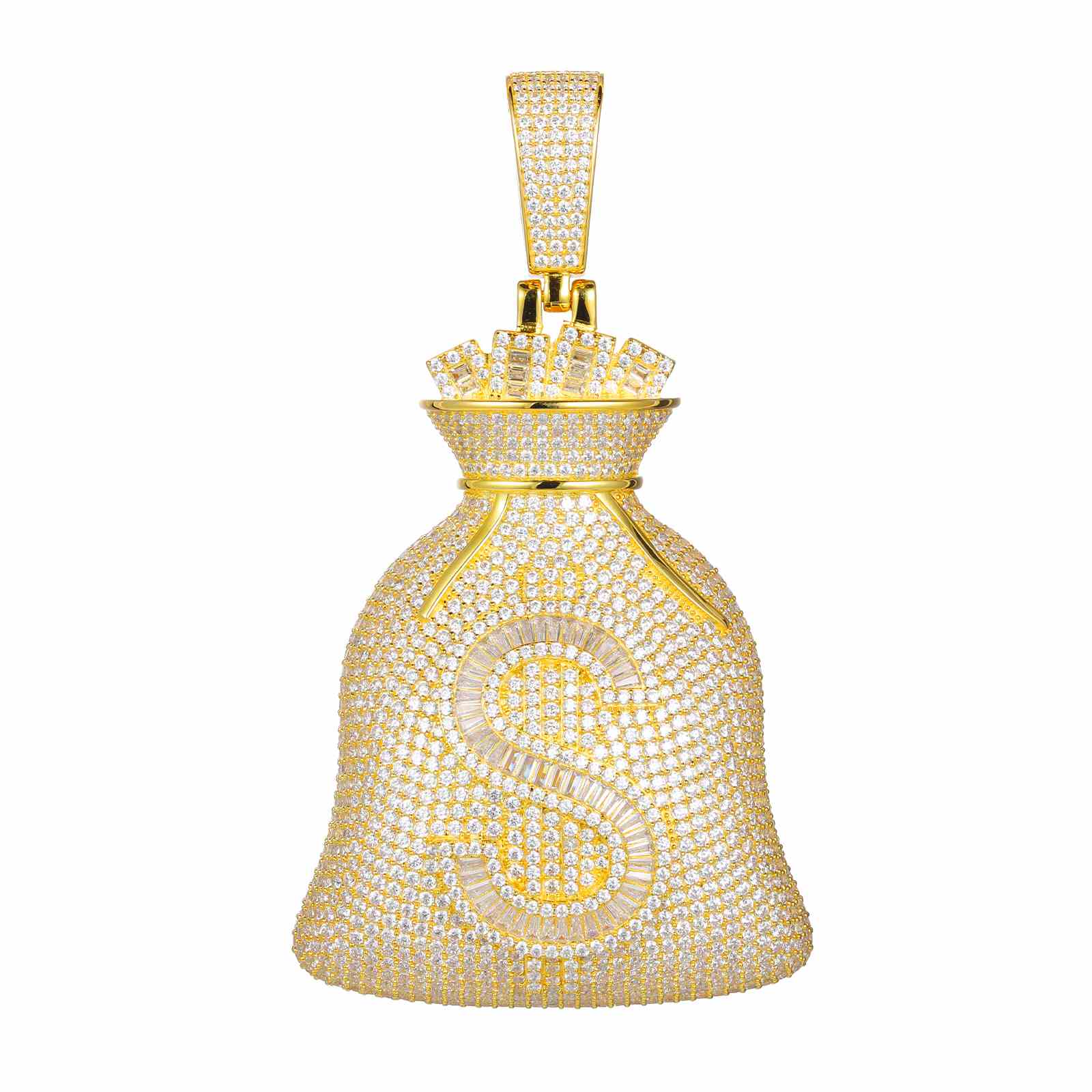 3 Sizes Baguette Dollar Money Bag Pendant