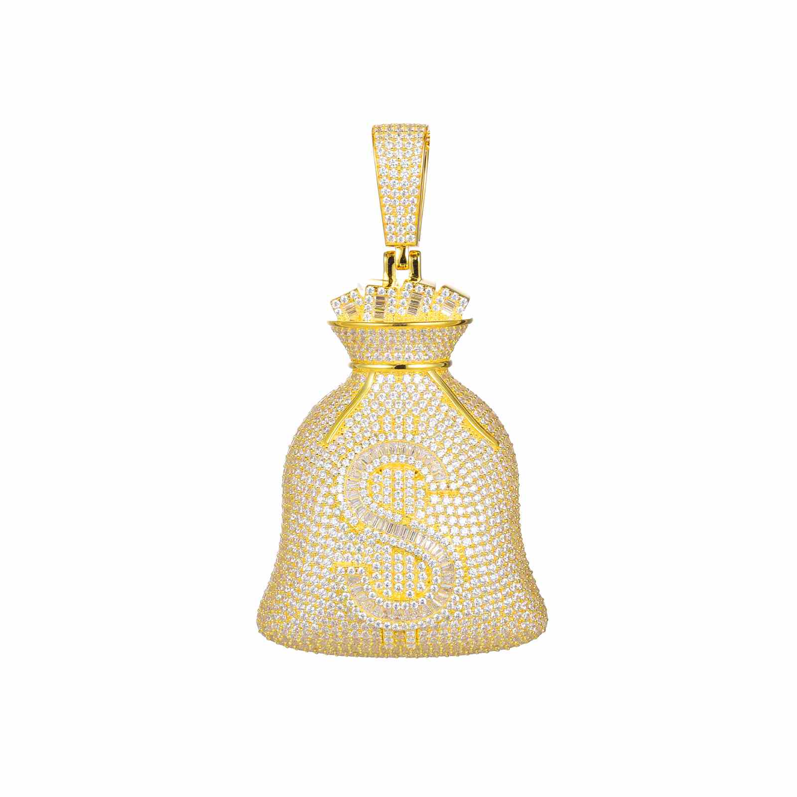 3 Sizes Baguette Dollar Money Bag Pendant