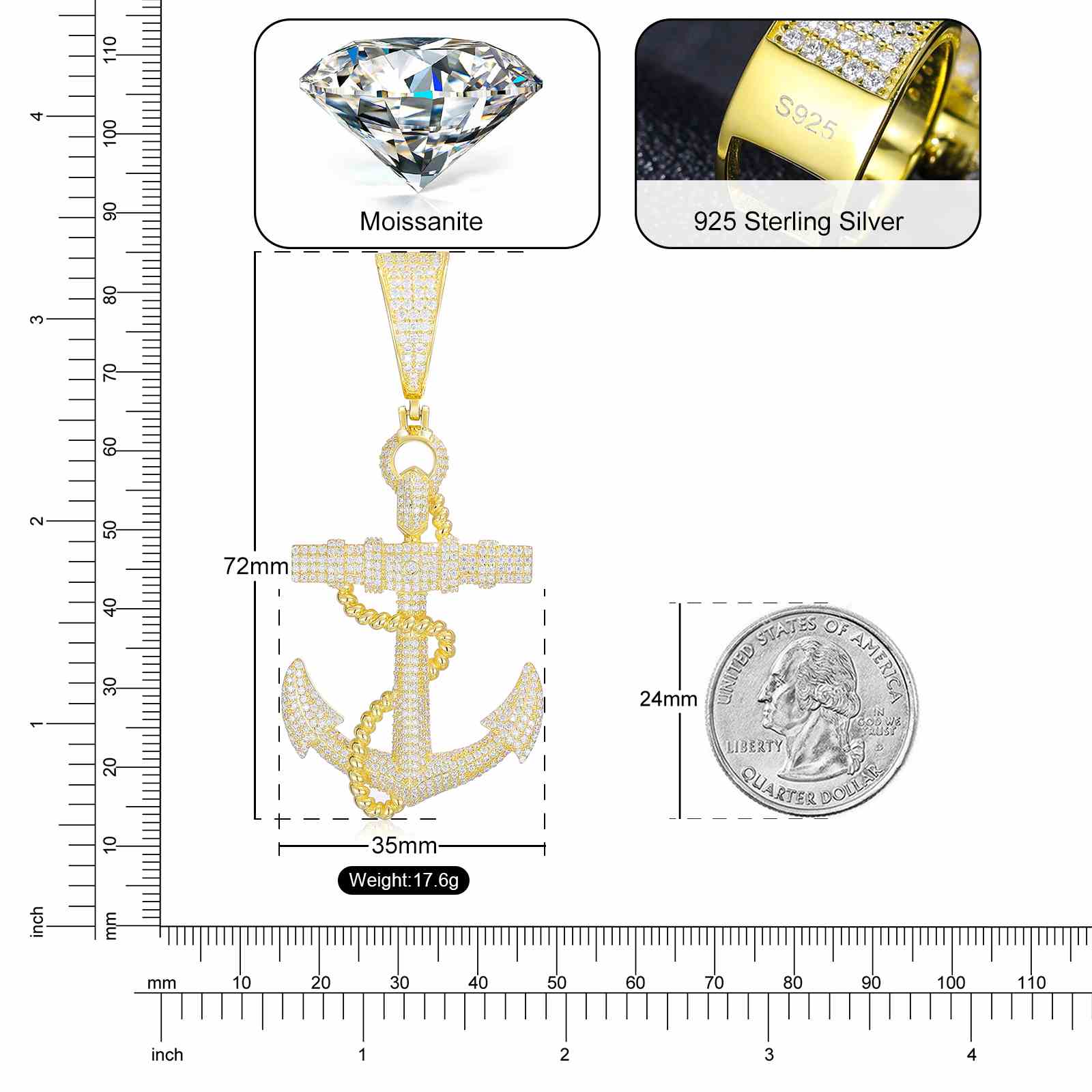 Rudder Anchor Pendant