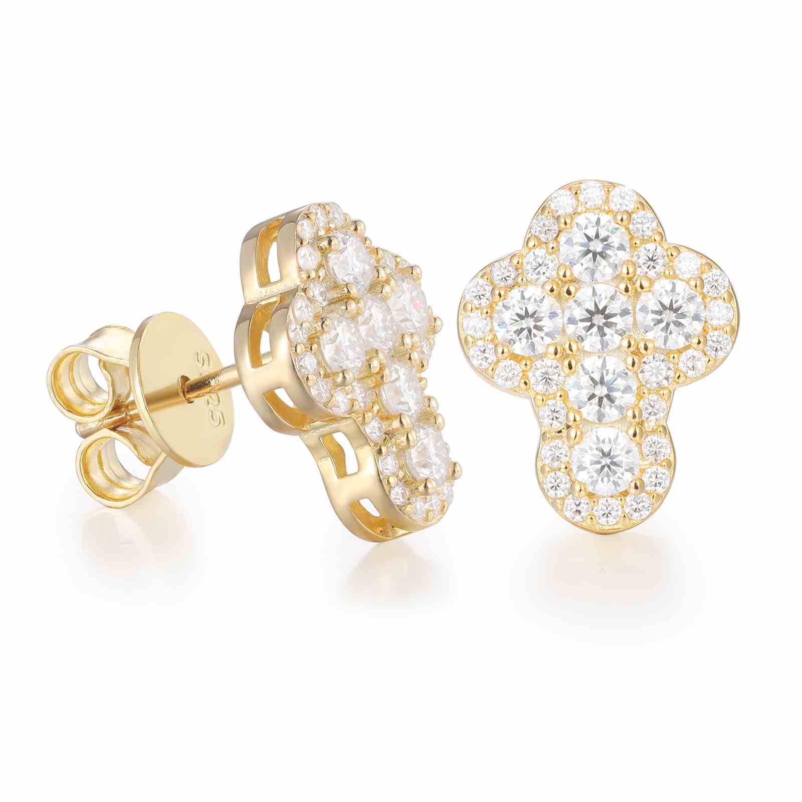 gold cross earrings