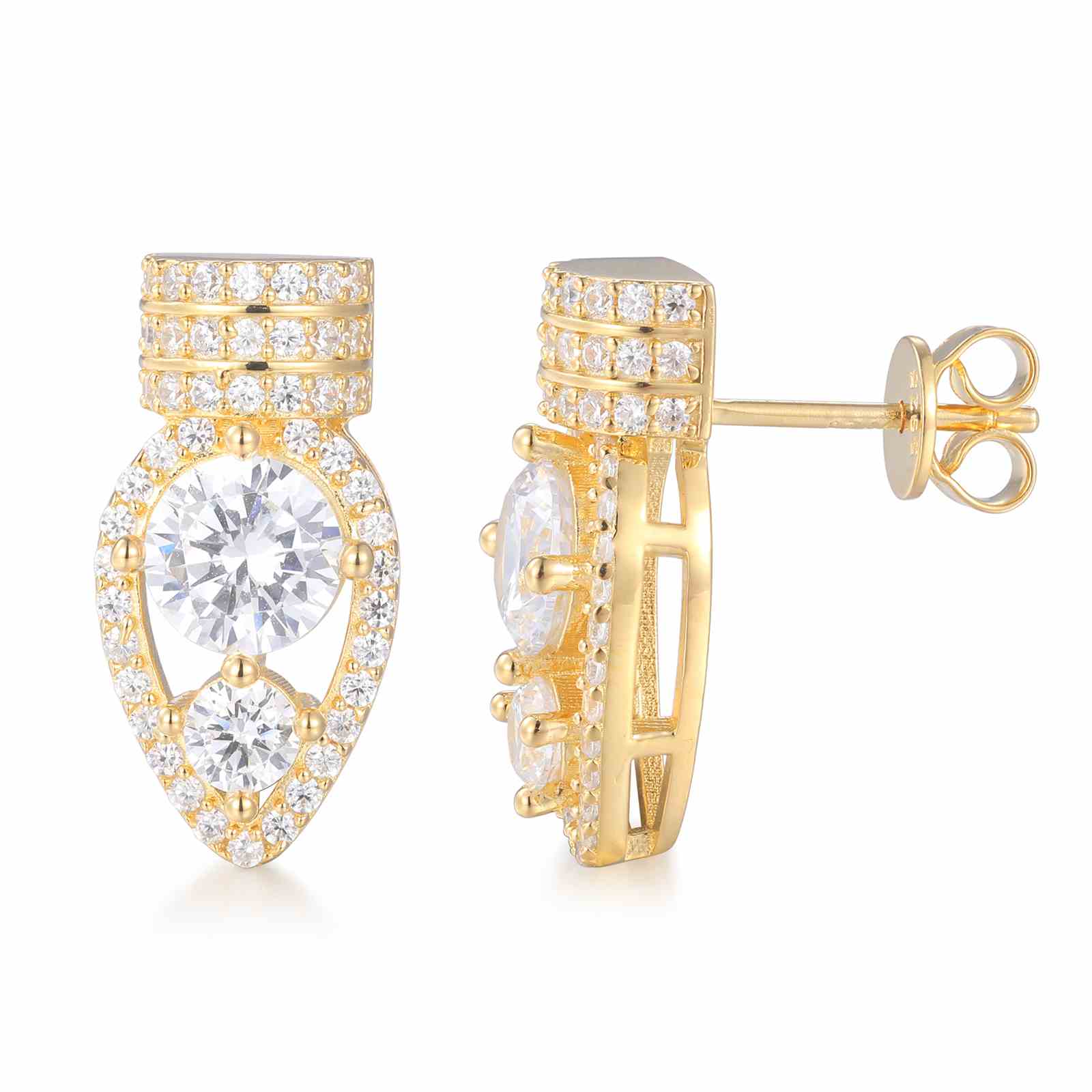moissanite diamond stud earrings