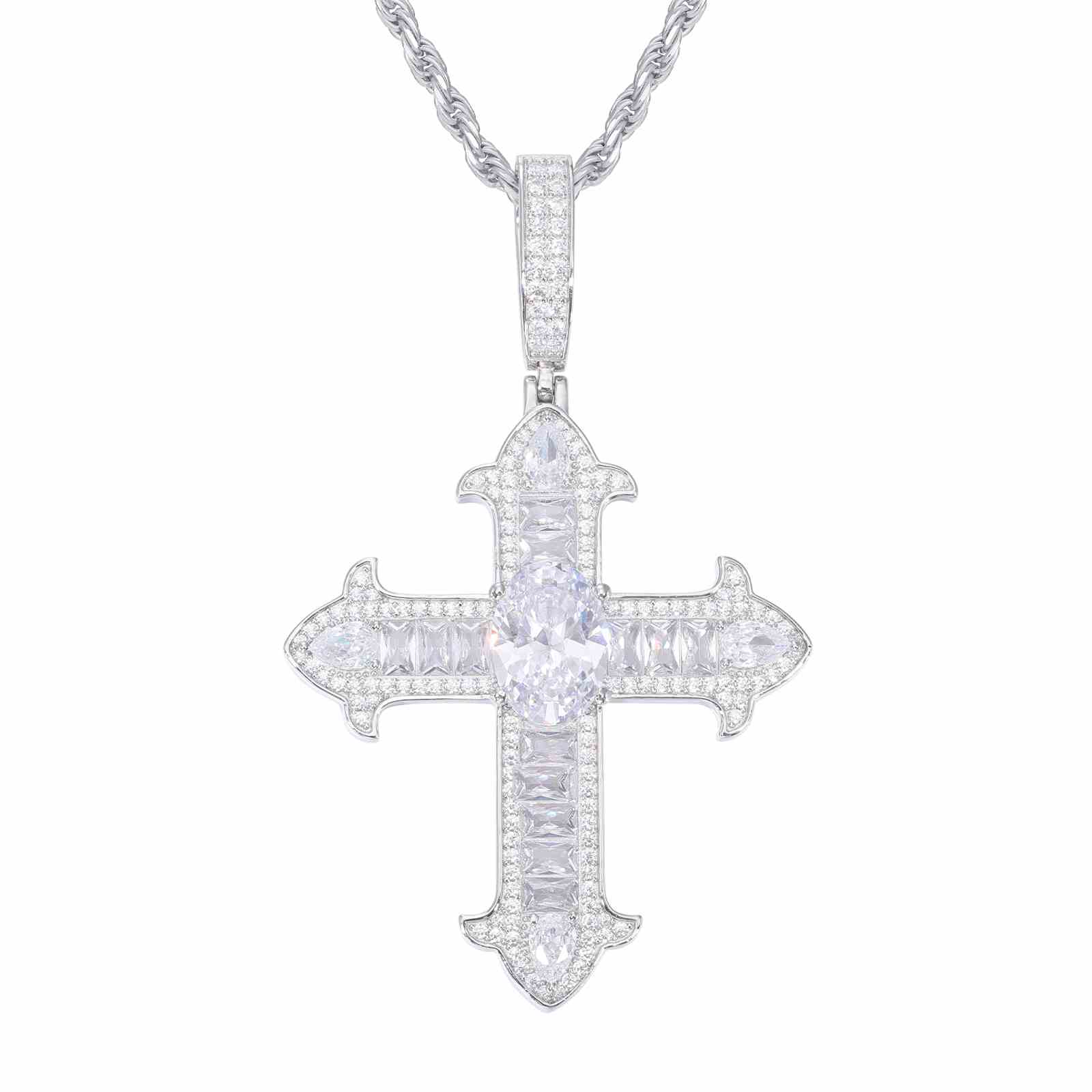 moissanite hamsa pendant