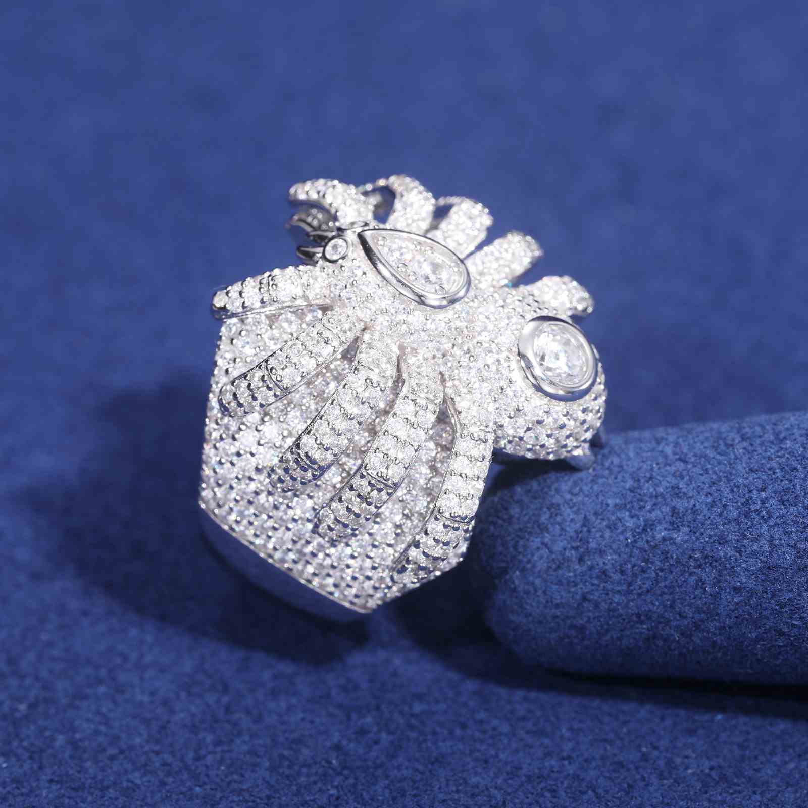 moissanite hip hop rings