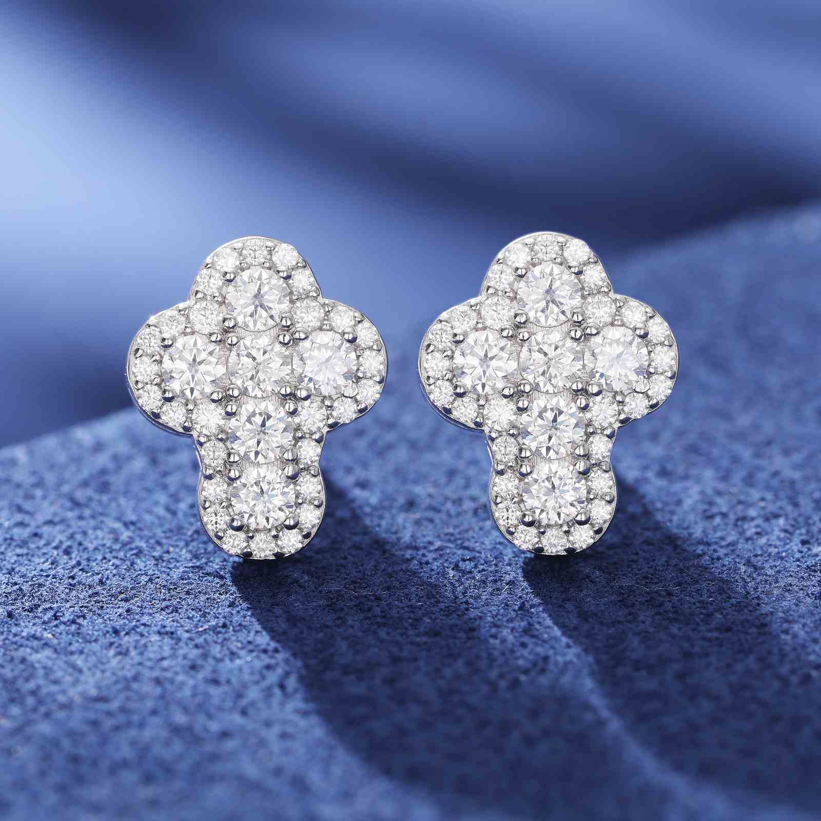 silver cross earrings