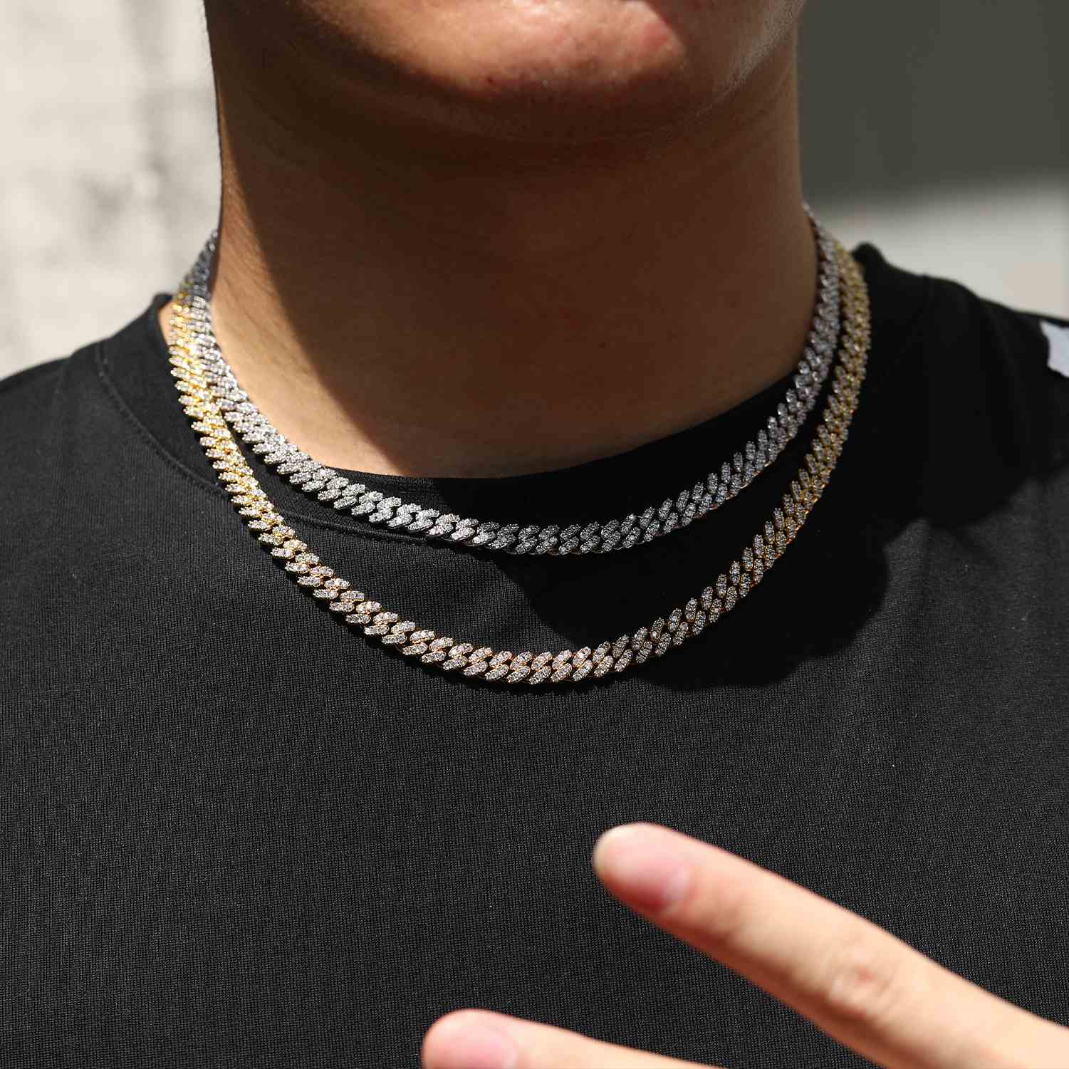 silver cuban link chain