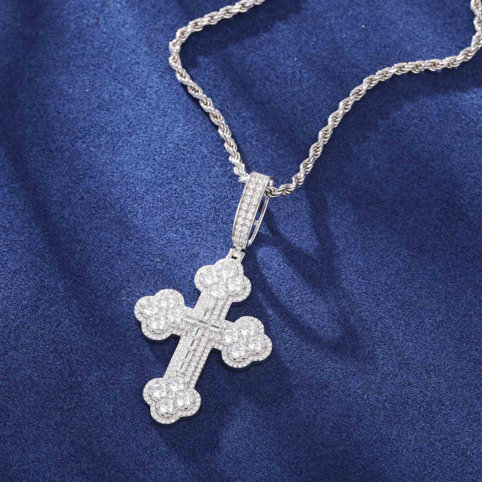white gold cross necklacece