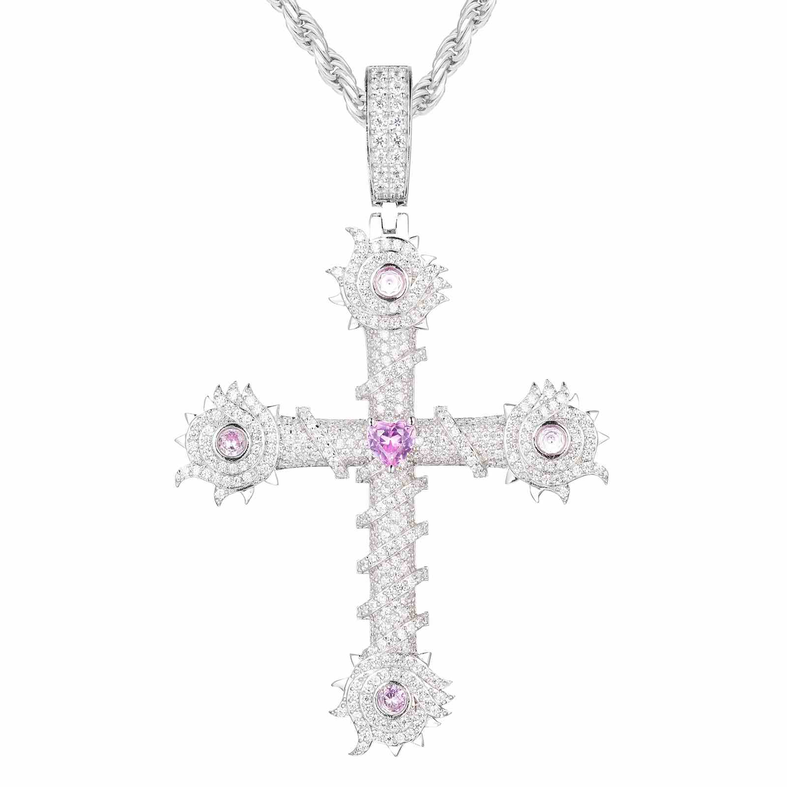 white gold cross