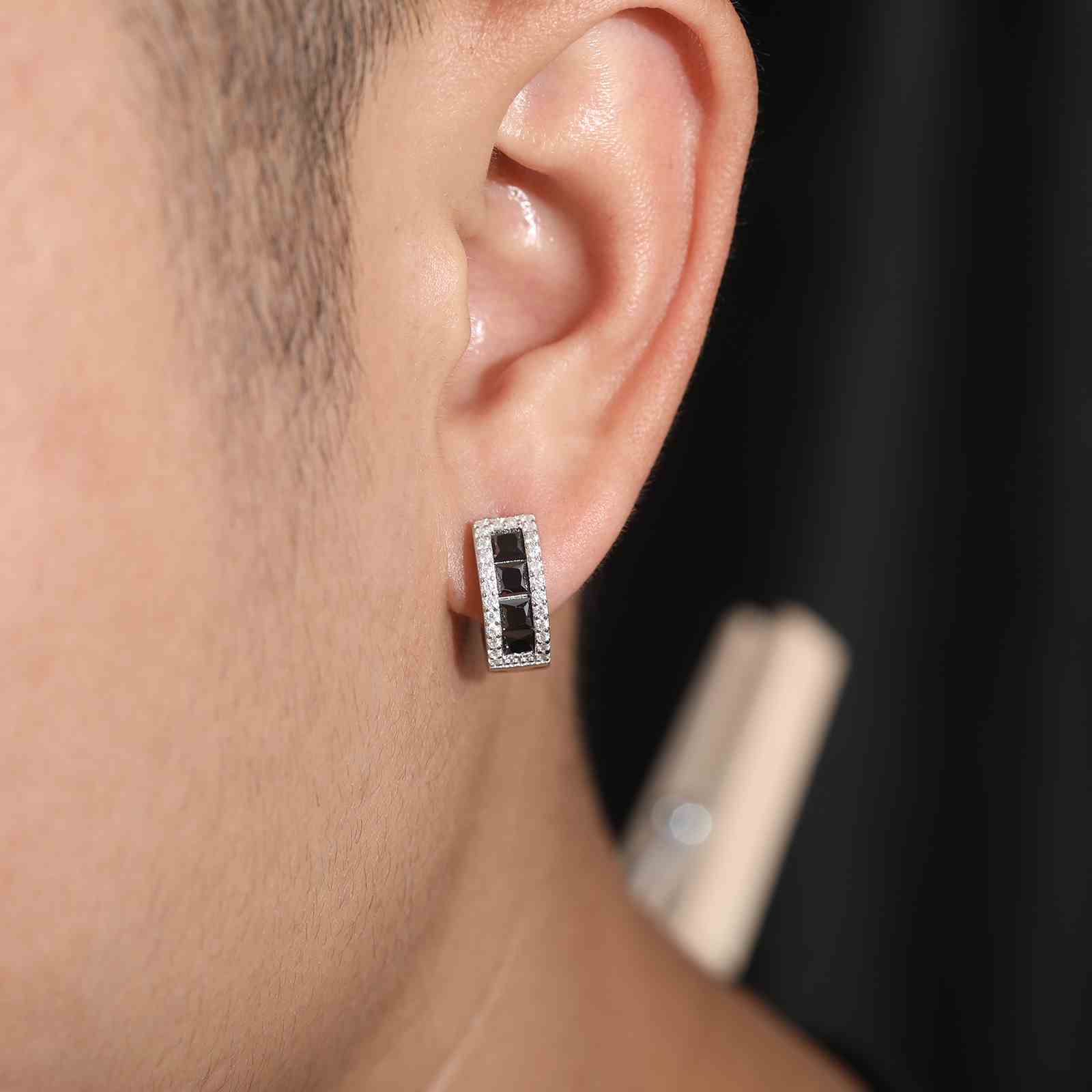 white gold hoop earrings