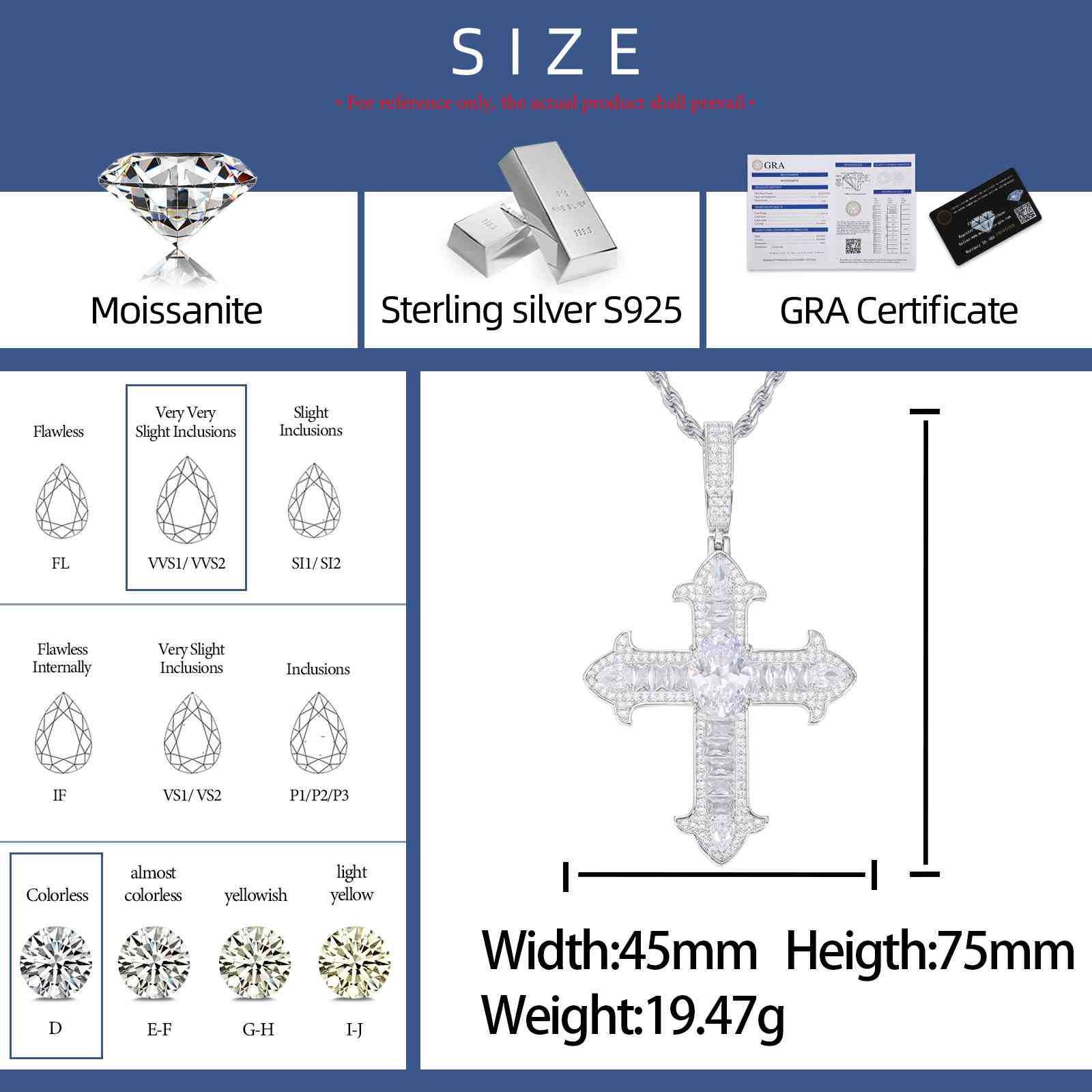 women's moissanite necklace