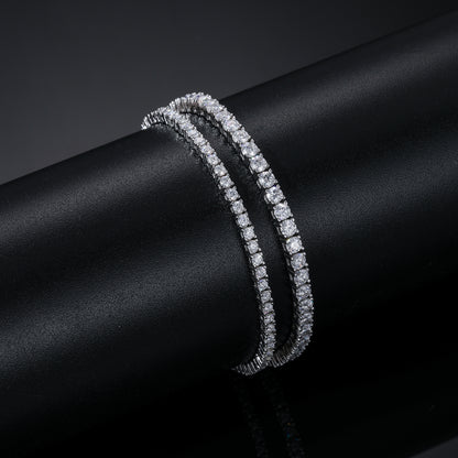 925 Silver Moissanite Adjustable Bolo Tennis Bracelet TQB0097