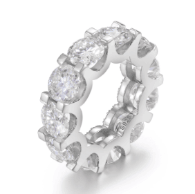 925 Silver Moissanite Shared Prong Eternity Ring TQR0062