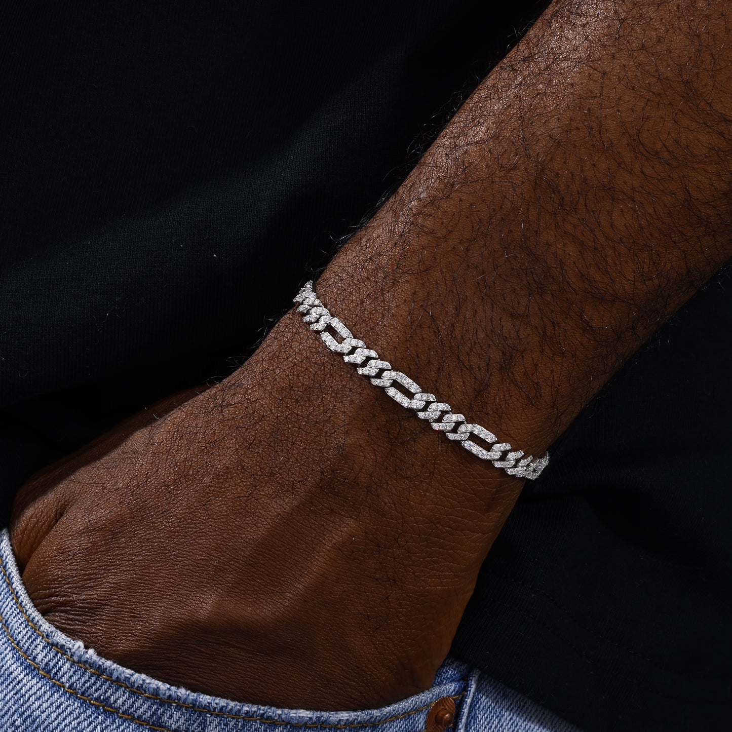 Iced Link Bracelet Hip Hop Statement Jewelry CZBHX0460