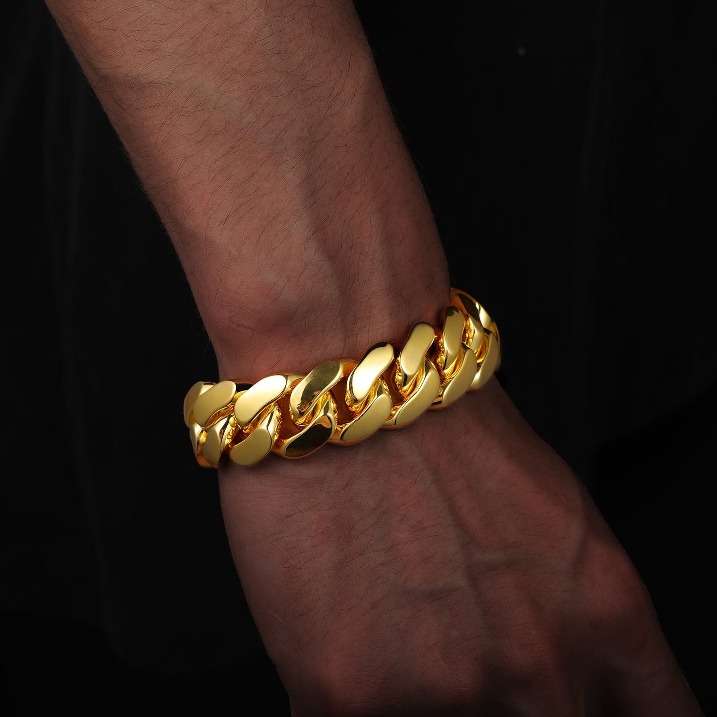 Copper Cuban Link Bracelet 10 to 22mm for Men CZBHX0196