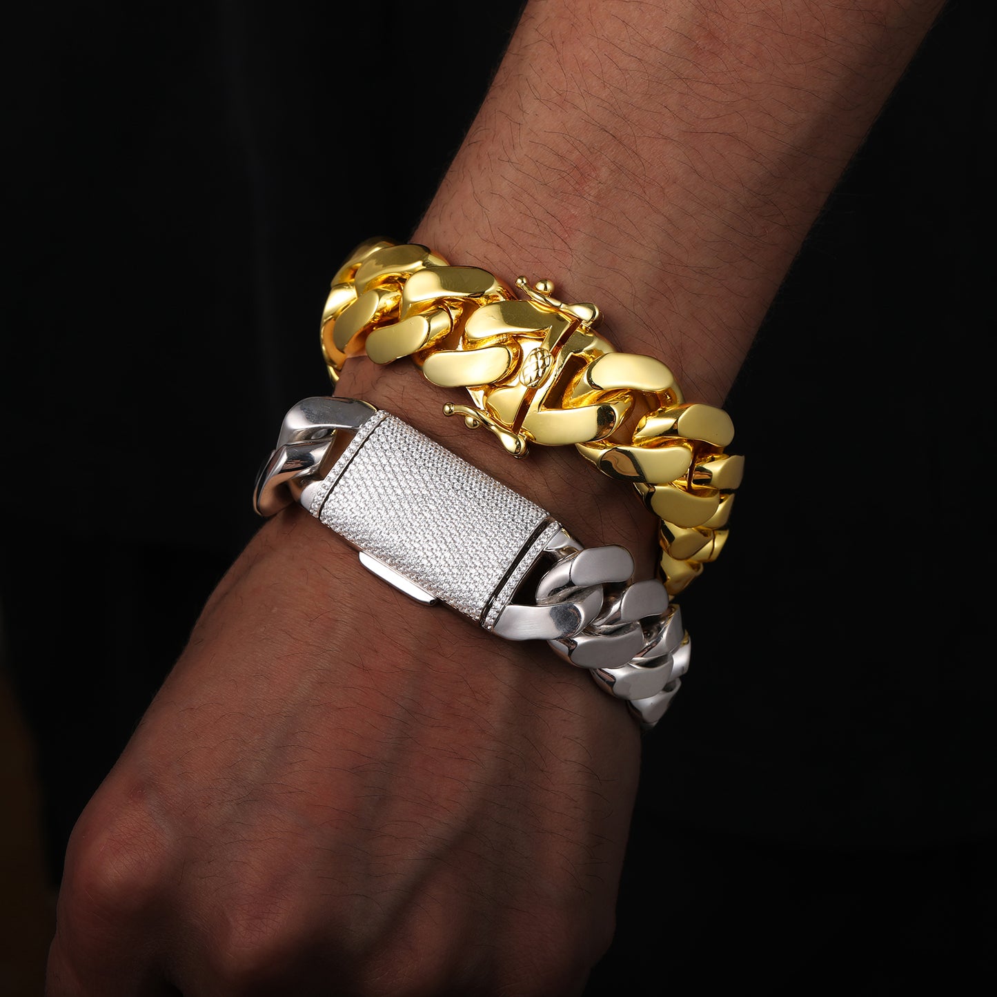 Copper Cuban Link Bracelet 10 to 22mm for Men CZBHX0196