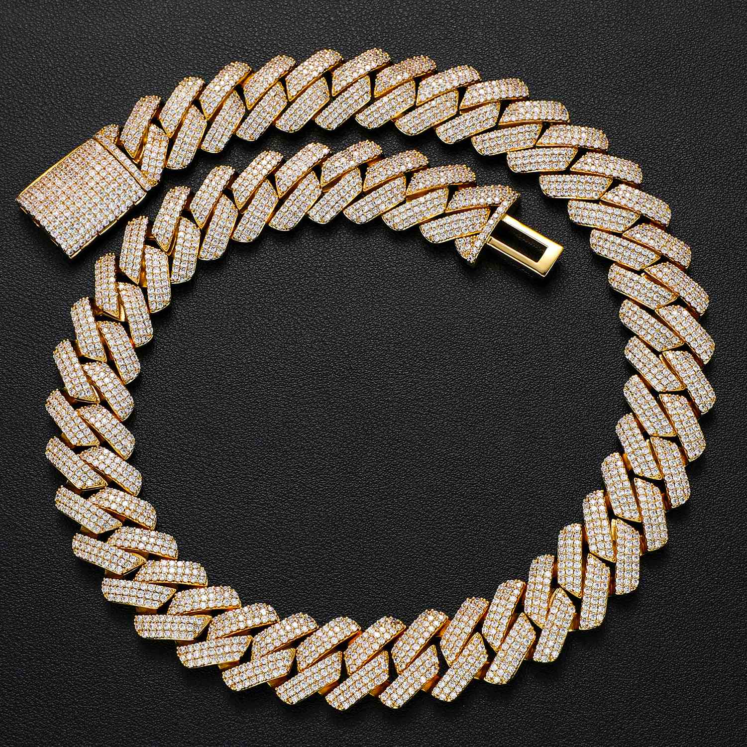 20mm 3 Rows Cuban Necklace