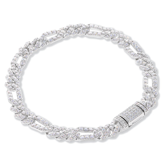 925 Silver Moissanite Twisted Link Bracelet TQB0547