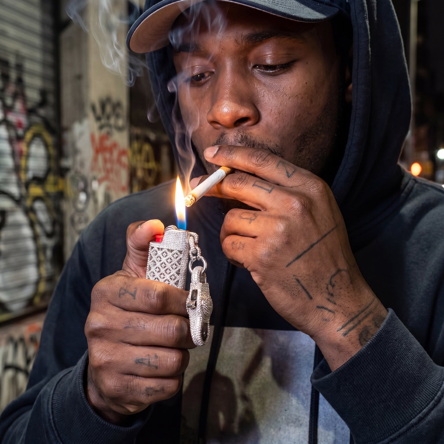 Iced Out Lighter Case Hip Hop Diamond Style Cover CZLCO001
