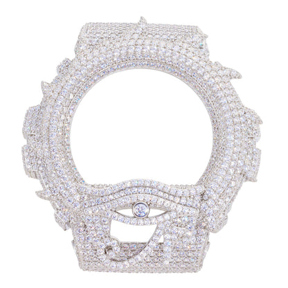 Moissanite Eye Pattern Flame Iced Out Bezel Case Compatible with DW6900 Series CMW0043