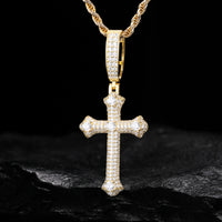 925 Silver Moissanite Bone Cross Pendant TQP0439