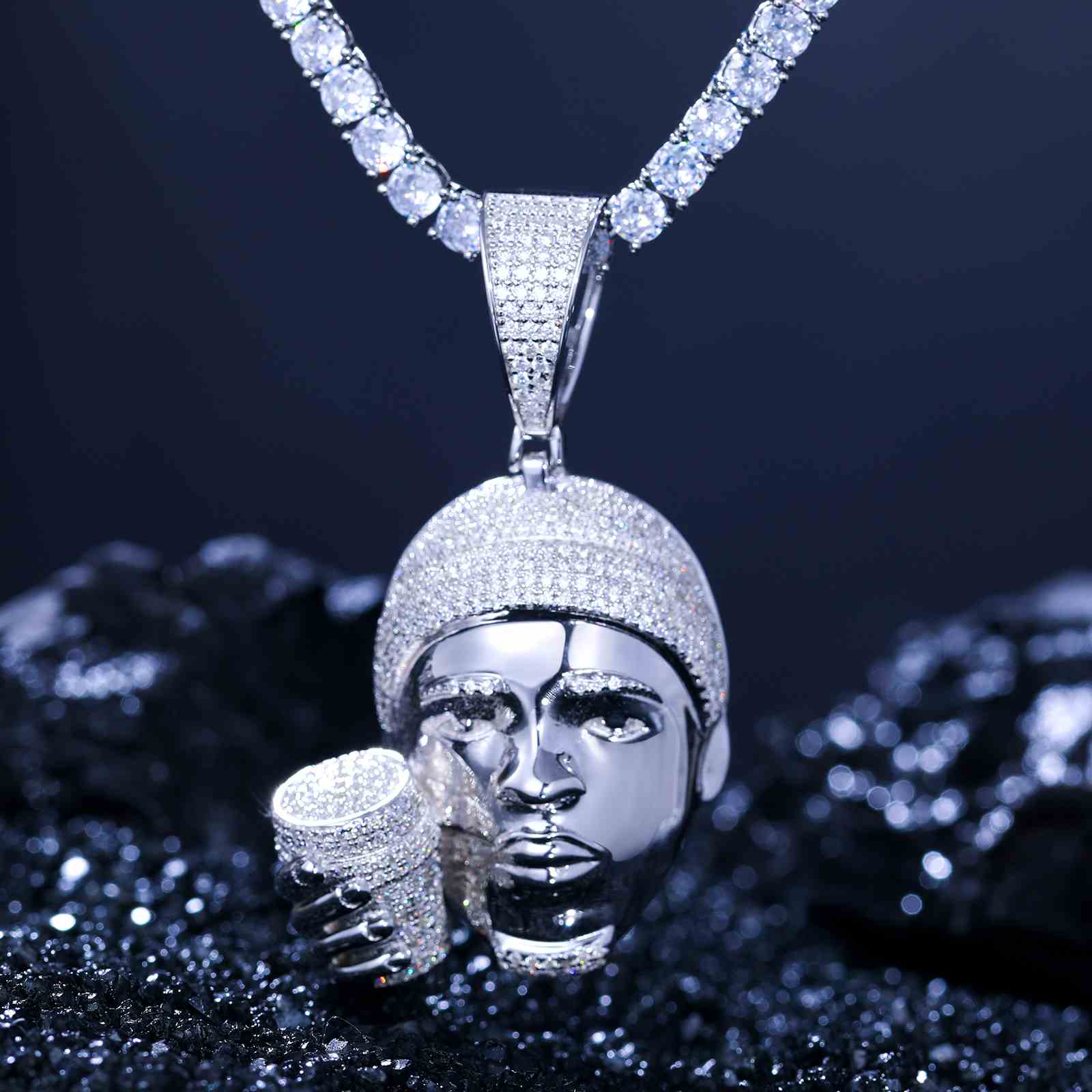 Rapper Head Pendant With Cup