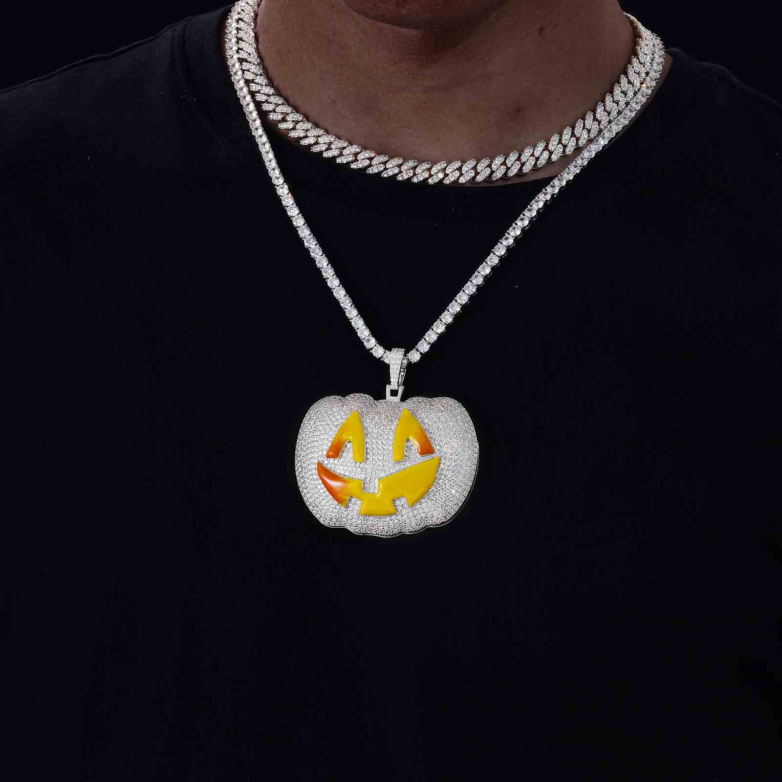 Glowing Pumpkin Smile Face Pendant