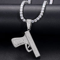 925 Silver Moissanite Iced Out Statement Pendant TQP0190