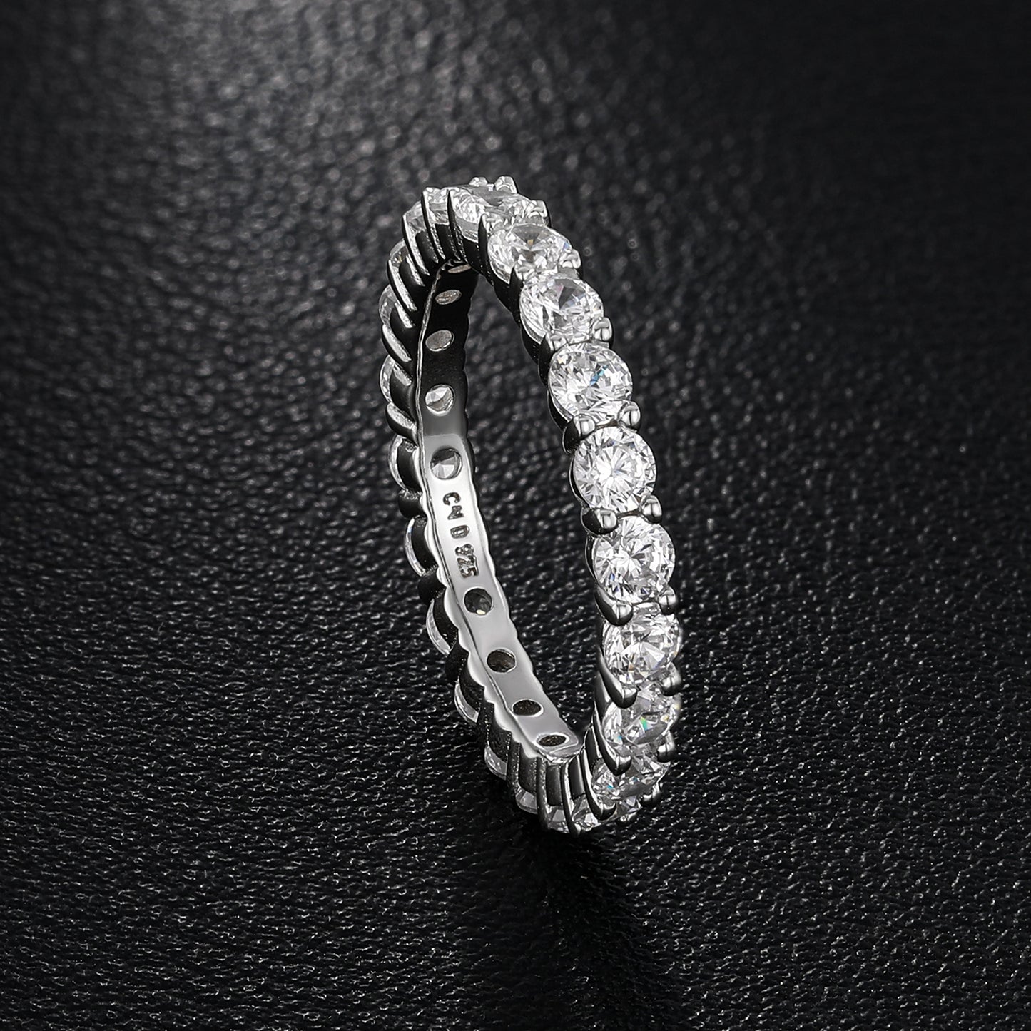 925 Silver Moissanite Full Eternity Ring TQR0008
