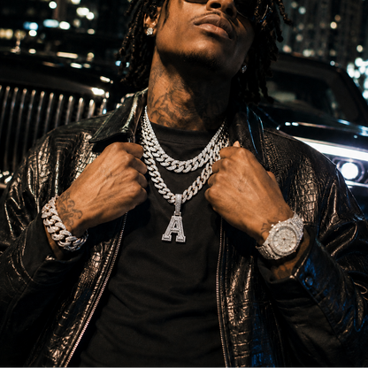 Iced Out A to Z Initial Letter Pendant CZP1280