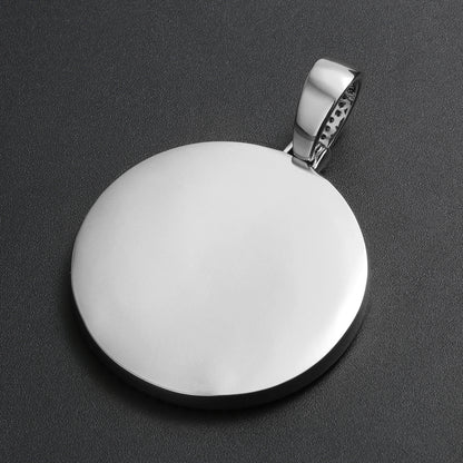Custom Photo Round Pendant Iced Picture Frame Jewelry CZP0363
