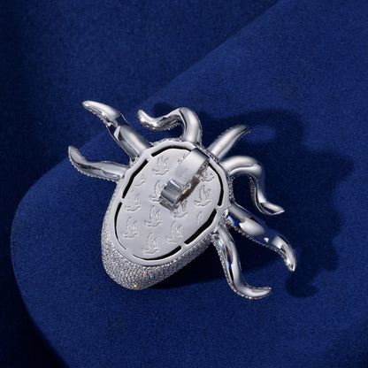 925 Silver Moissanite Oversized Monster Mask Pendant TQP0888