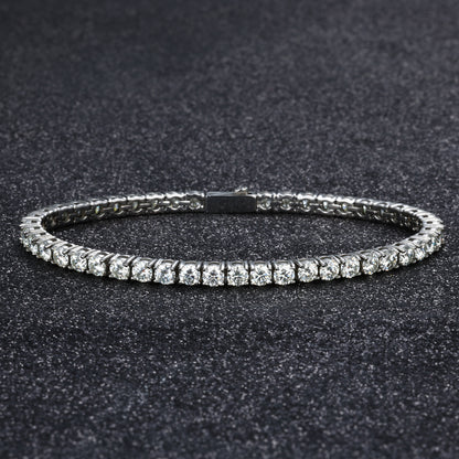 Moissanite Tennis Bracelet with Durable Stainless Steel Setting SMB0001