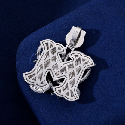 925 Silver Moissanite Iced Out M Letter Pendant TQP0918