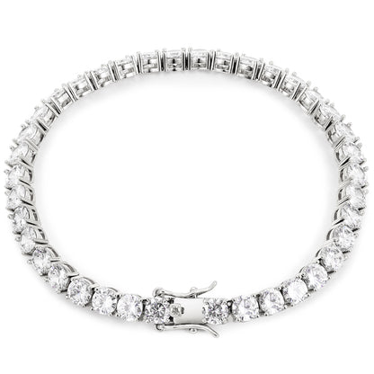925 Silver Moissanite 5mm Tennis Bracelet TQB0004