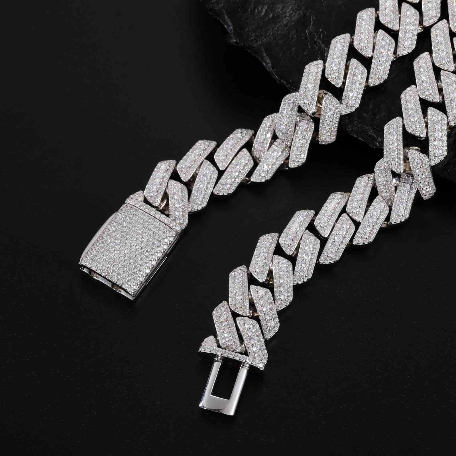 15mm 3 Rows Cuban Link Chain