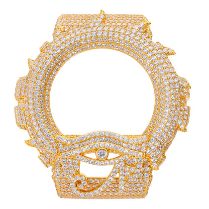 Moissanite Eye Pattern Flame Iced Out Bezel Case Compatible with DW6900 Series CMW0043