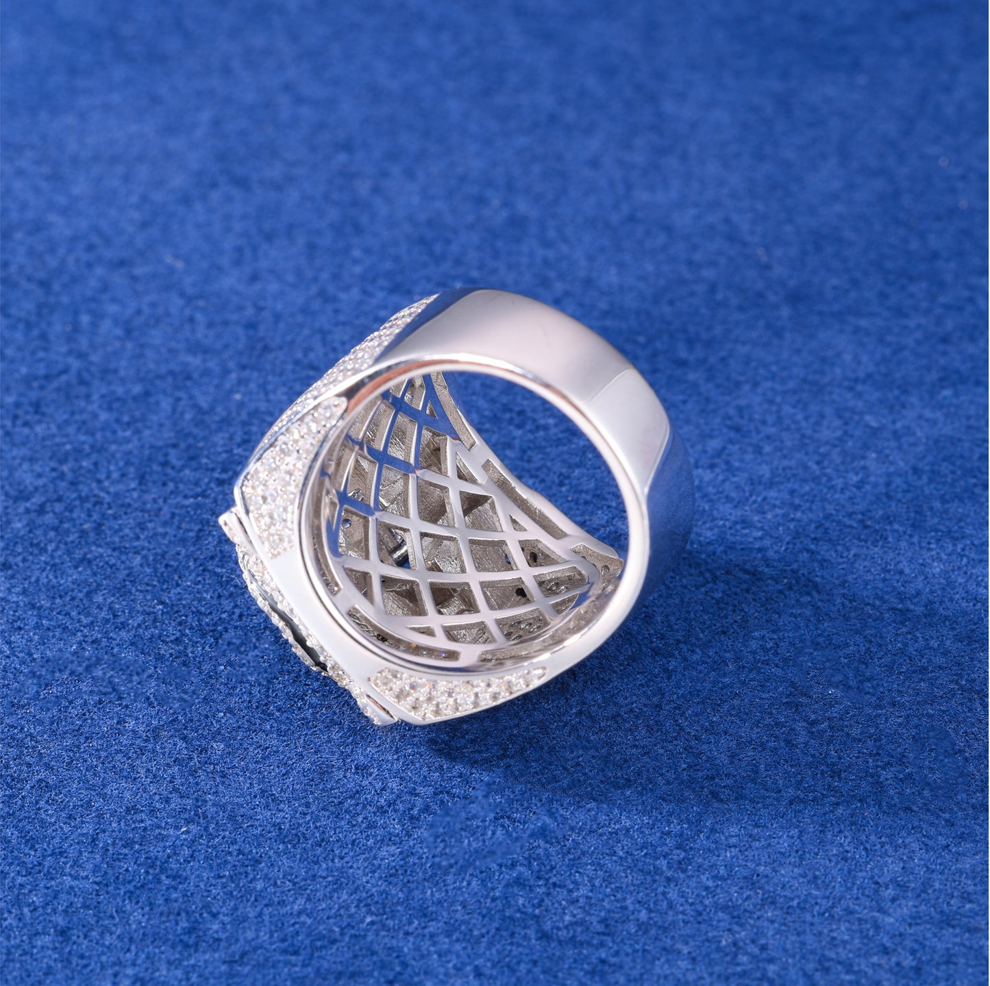 925 Silver Moissanite Tiger Head Statement Ring for Men TQR0397