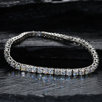Moissanite Tennis Bracelet with Durable Stainless Steel Setting SMB0001