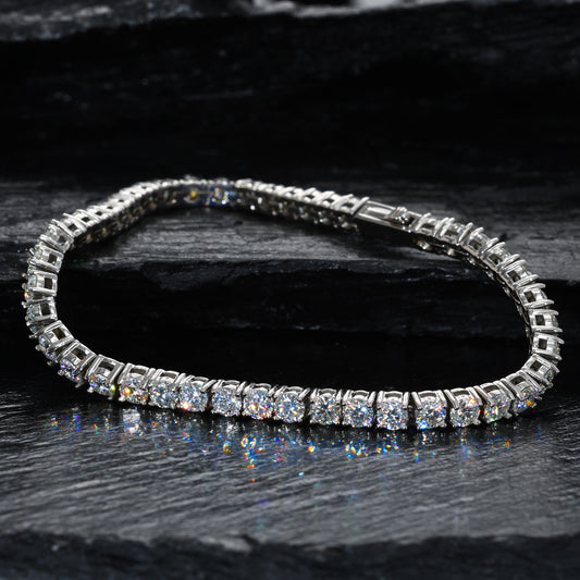 Moissanite Tennis Bracelet with Durable Stainless Steel Setting SMB0001