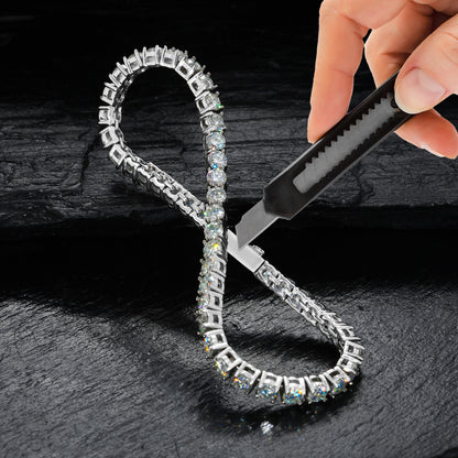 Moissanite Tennis Bracelet with Durable Stainless Steel Setting SMB0001