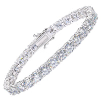 925 Silver Moissanite 6mm Iced Out Tennis Bracelet TQB0007