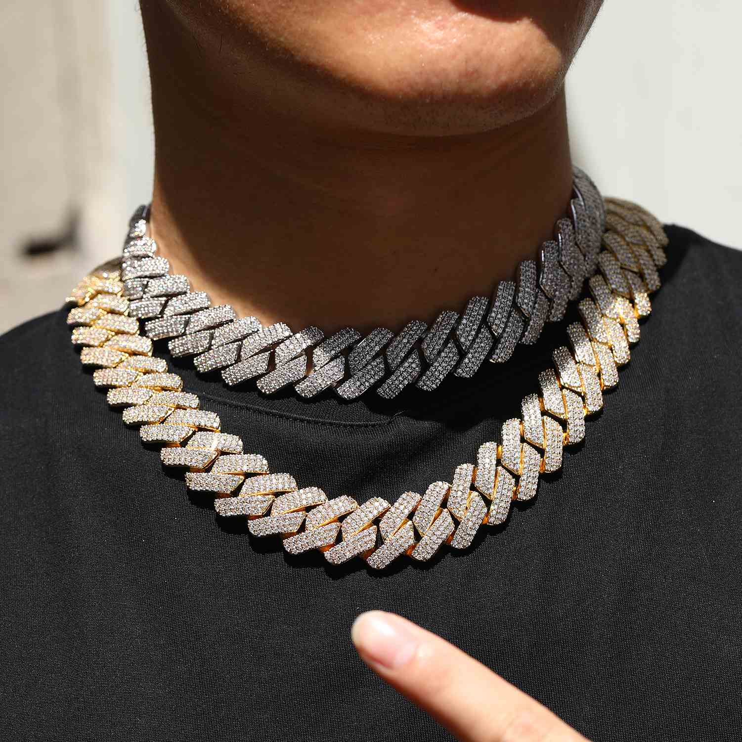 20mm 3 Rows Cuban Necklace