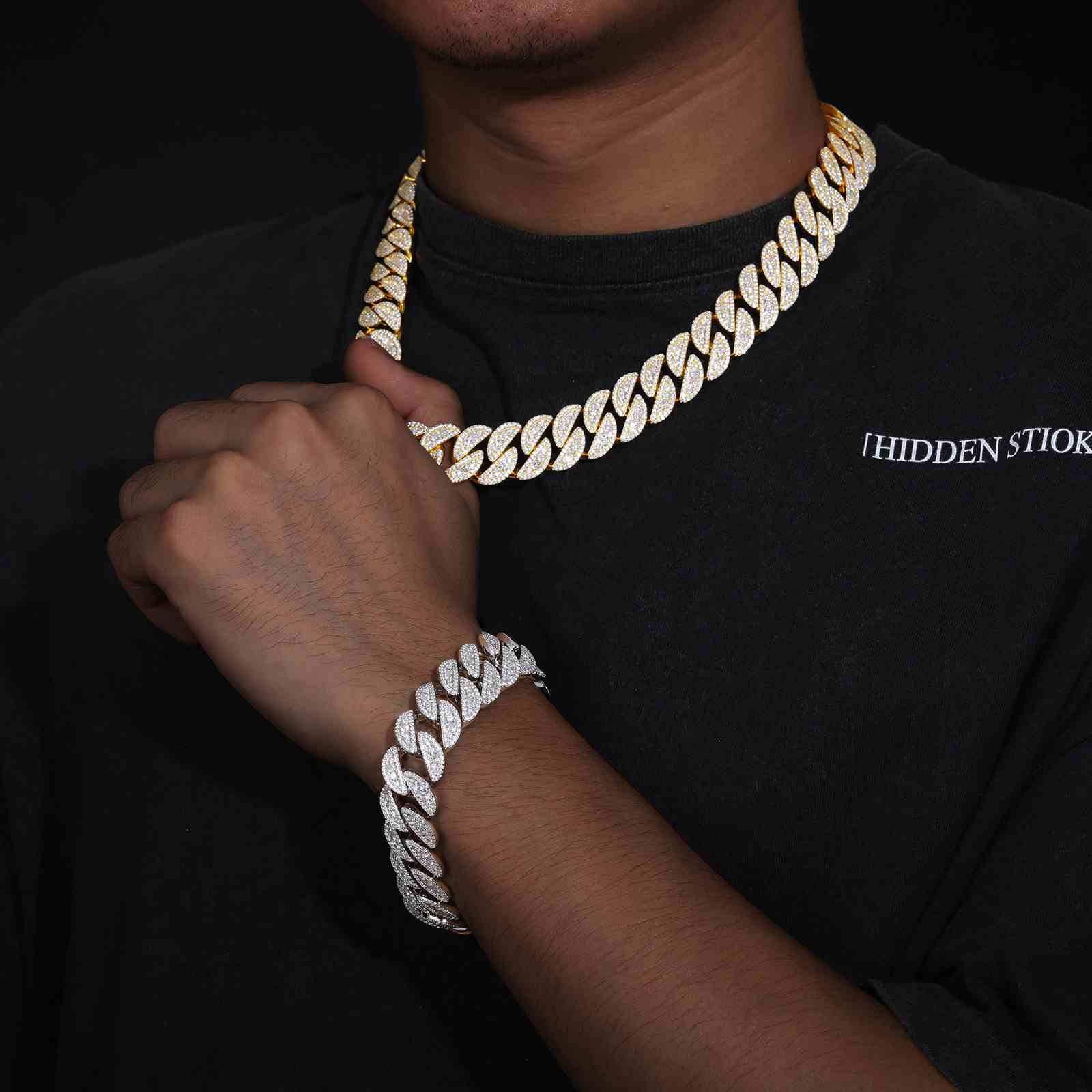 18mm Leaf Cuban Link Chain