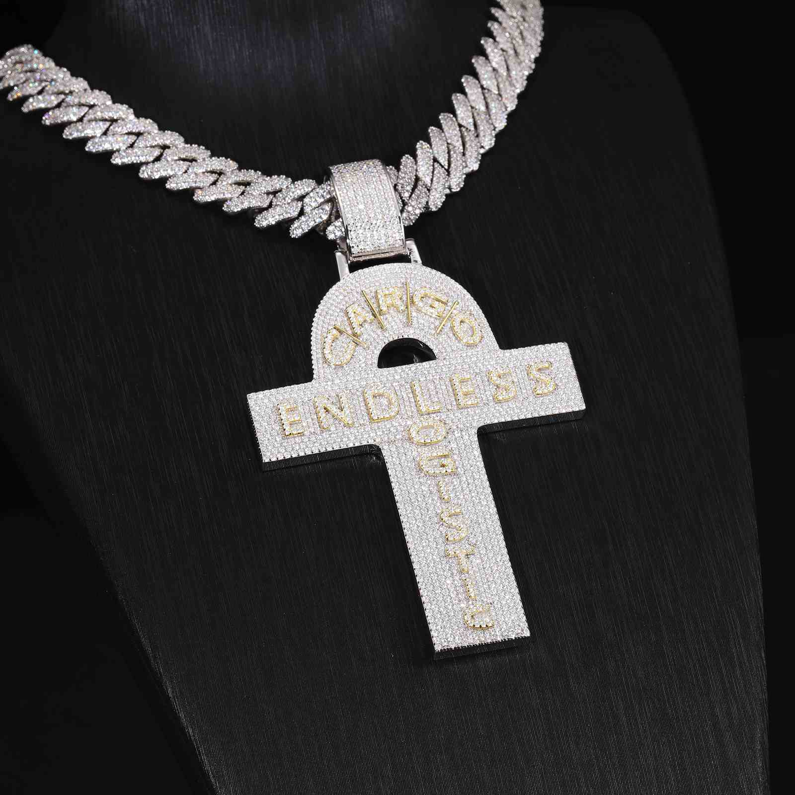 Customized Ankh Cross Letter Pendant