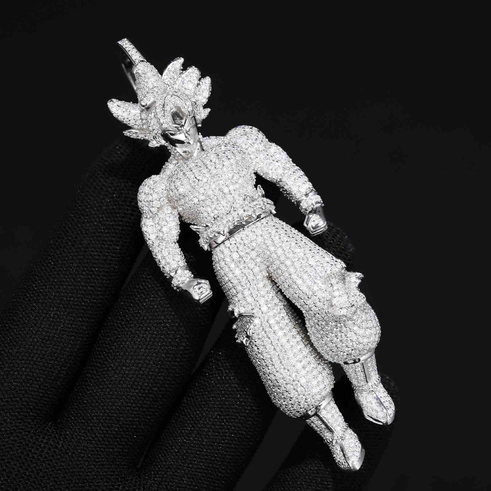 Custom Iced Out Goku Pendant