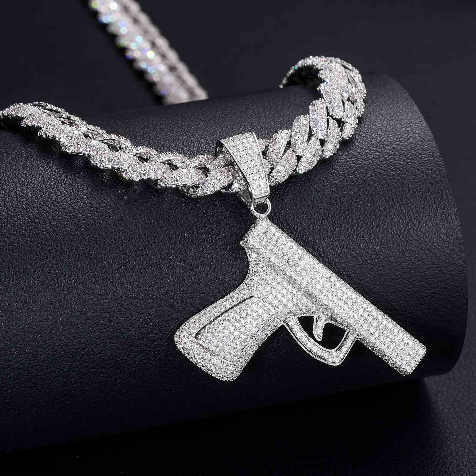 Iced Out Pistol Pendant